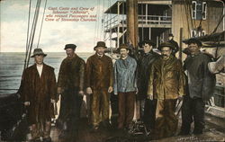 Capt. Castro and Crew of Schooner "Alberta," Who Rescued Passengers and Crew of Steamship Cherokee Postcard