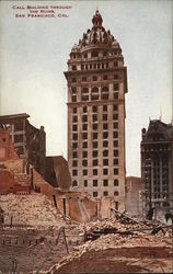 Call Building, Through the Ruins Postcard