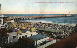 The Beach and Pleasure Pier Postcard