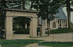 Entrance to Forestglade Cemetary and Furber Memorial Chapel Postcard