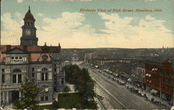 Birdseye View of High Street Hamilton, OH Postcard Postcard Postcard