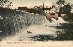 Pittsfield Mill Dam New Hampshire Postcard Postcard Postcard