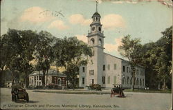 First Unitarian Church and Parsons Memorial Library Kennebunk, ME Postcard Postcard Postcard