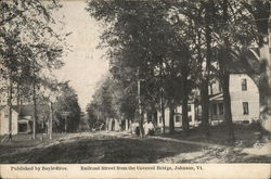 Railroad Street from the Covered Bridge Postcard