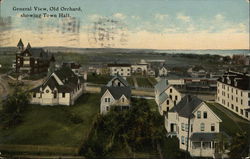 General View, Showing Town Hall Postcard