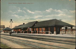 Great Northern Depot Devils Lake, ND Postcard Postcard Postcard