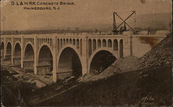 Delaware, Lackawanna & Western Railroad Concrete Bridge Hainesburg, NJ Postcard Postcard Postcard