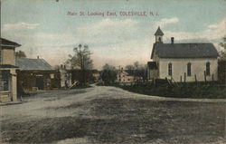 Main Street Looking East Colesville, NJ Postcard Postcard Postcard