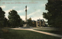 Orange Square and Soldiers' Monument Postcard