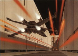 Star Wars - Rebel X-Wing in Death Star trench. Postcard