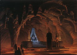 Star Wars - Emperor's Throne Room (with Luke and Vader) Postcard