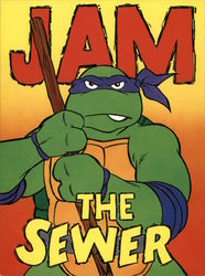 Teenage Mutant Hero Turtles - JAM the Sewer (UK) Cartoons Postcard Postcard Postcard