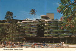 Sheraton-Maui Resort Hotel Kaanapauli Beach Postcard