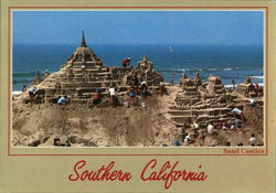 Southern California Sand Castles Postcard