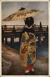 Asian Woman (probably Japan) Postcard Postcard