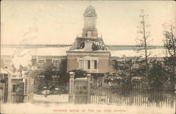 Snowing Scene at the 1st High School Japan Postcard Postcard