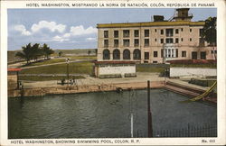 Hotel Washington and Swimming Pool Postcard