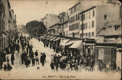 Brest - Rue de la porte France Postcard Postcard