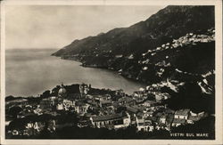 View of Town and Coast Vietri sul Mare, Italy Postcard Postcard