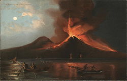 Eruption of Mount Vesuvius Naples, Italy Postcard Postcard