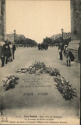 Under the Arc de Triomphe - Tomb of the Unknown Warrior Paris, France Postcard Postcard