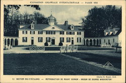 U.S. Exhibit Mount Vernon Replica - Exposition Colonial Internationale, Paris 1931 France Postcard Postcard