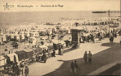 Blankenberghe - Panorama de la plage Belgium Benelux Countries Postcard Postcard