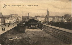 Entrance to Railway Station Postcard