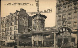 Le Moulin Rouge - Montmartre Paris, France Postcard Postcard