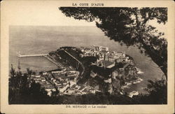 Aerial View of Rock of Monaco Postcard Postcard