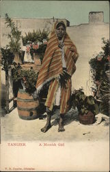 TANGIER. A Moorish Girl Morocco Africa Postcard Postcard