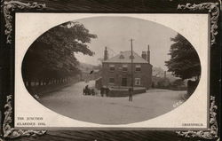 The junction. Clarence Inn. Greenfield United Kingdom Postcard Postcard