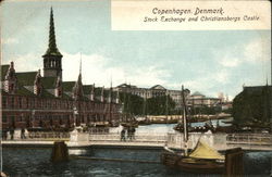 Stock Exchange and Christiansborgs Castle Postcard