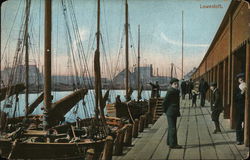 View of Harbour Lowestoft, England Postcard Postcard