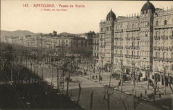 Barcelona - Paseo de Gracia Spain Postcard Postcard Postcard