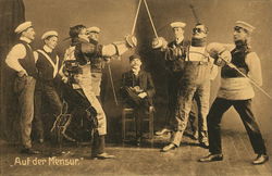 Fencing - Auf der Mensur Postcard