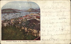 Beautiful Harbor of 8t. Thomas, West Indies Saint Thomas, Barbados Caribbean Islands Postcard Postcard