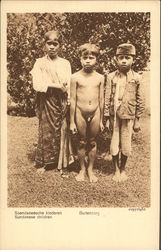 Sudanese Children, Nude Africa Postcard Postcard