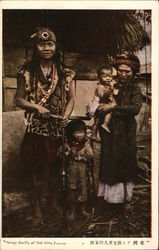 Family of Ami Tribe Taiwan China Postcard Postcard