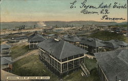 General View of Gatun and Locks Postcard