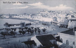 Bird's Eye View of Susa, Africa Tunisia Postcard Postcard