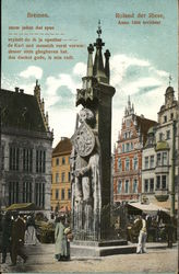 Roalnd der Riese Statue Bremen, Germany Postcard Postcard