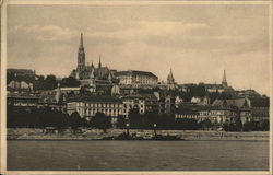 Budapest - Budai latkep a Matyastemplommal es Halaszbastyaval Hungary Postcard Postcard