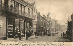 Central High Street Looking South Wombwell, England Yorkshire Postcard Postcard