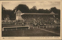 Hippodrome du Putois Compiegne, France Postcard Postcard