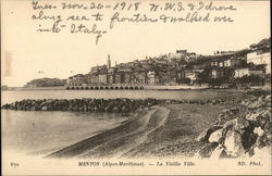 La Vielle Ville Menton, France Postcard Postcard