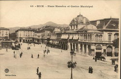 Place Massena et Casino Municipal Postcard