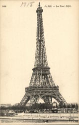 La Tour Eiffel Paris, France Postcard Postcard