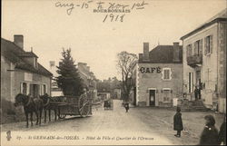 Hotel de Ville et Quartier de l'Ormeau St. Germain-des-Fosses, France Postcard Postcard