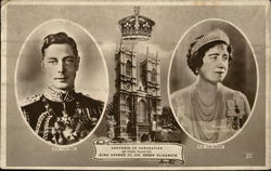 King George VI and Queen Elizabeth I Royalty Postcard Postcard